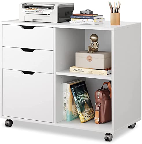 DEVAISE 3-Drawer Wood File Cabinet & Printer Stand