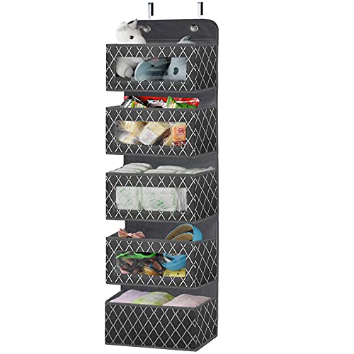 Over the Door Hanging Organizer with 5 Large Pockets