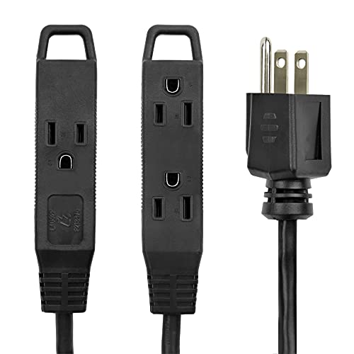 10 Feet Extension Cord/Wire with 3 Outlets