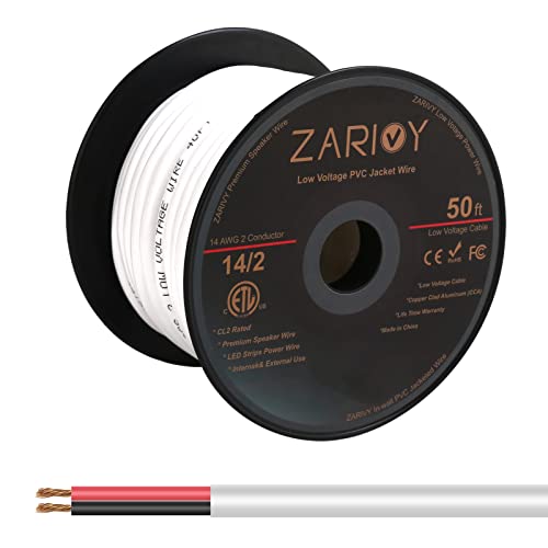 Zarivy 50ft 14 Gauge 2 Conductors Speaker Cable