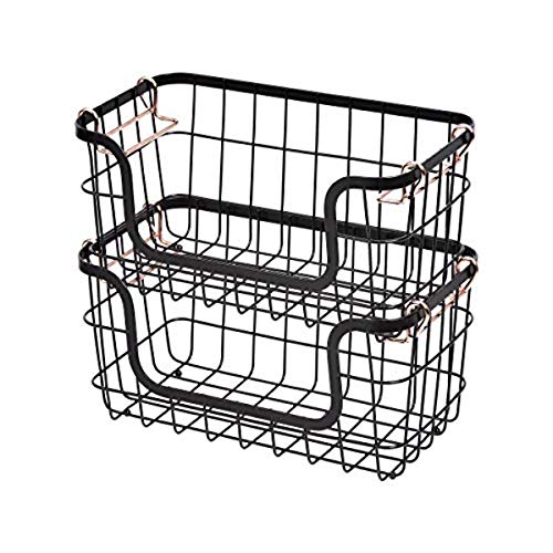 Amazon Basics Stackable Wire Basket Set