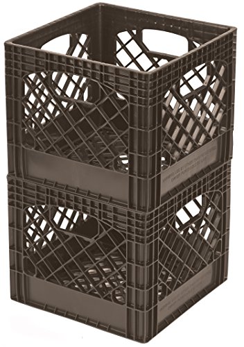 Heavy Duty Brown Storage Crates (2 Count)