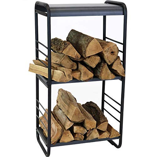 Sunnydaze Log Rack - Indoor/Outdoor Firewood Storage Solution