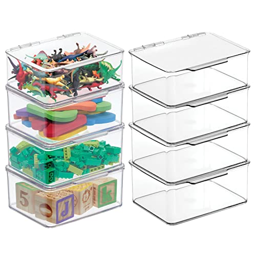 mDesign Plastic Storage Organizer Box Containers