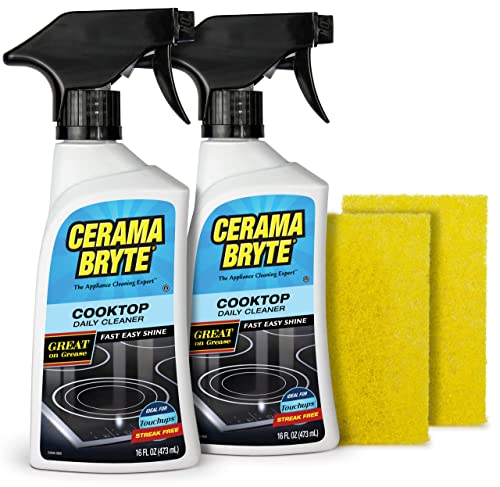 Cerama Bryte Cooktop Cleaner and Pads Combo Kit