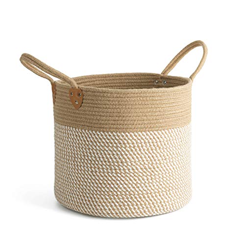 Large Jute Basket with Handles for Home Storage