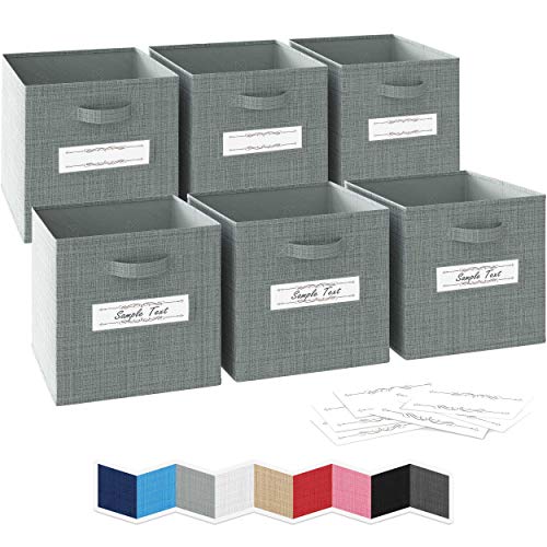 Cube Storage Baskets - Set of 6 Heavy-Duty Storage Cubes For Organization