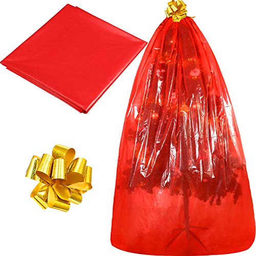Christmas Tree Storage Bag and Golden Ribbon Pull Bow