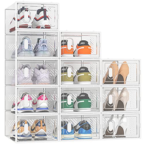 SIMPDIY Shoe Box - Clear Plastic Stackable Shoe Storage