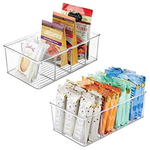 Clear Plastic Divided Bin Storage Containers
