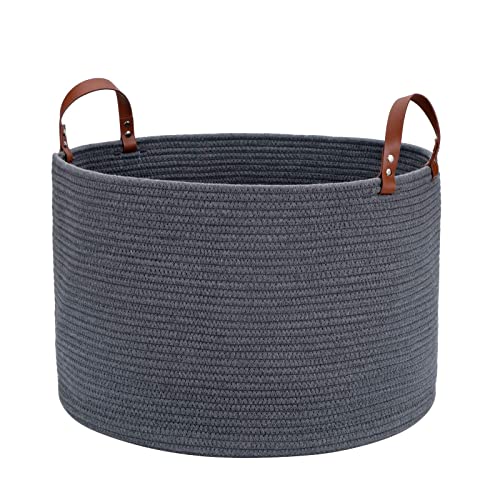 Large Cotton Rope Storage Basket - XXL Grey