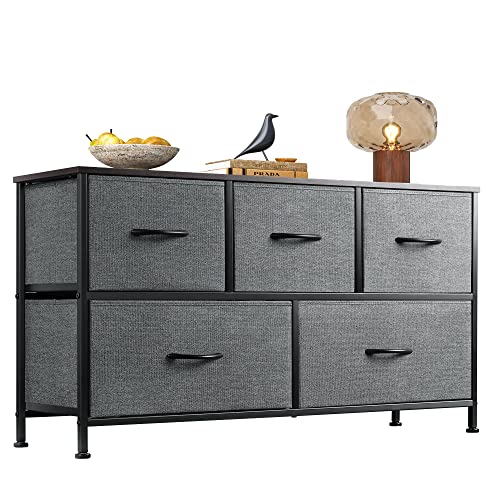 WLIVE Fabric Dresser with 5 Drawers