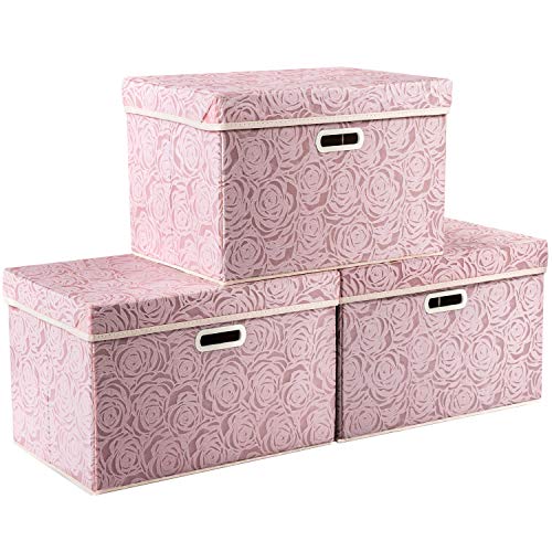 PRANDOM Pink Storage Boxes 3 Pack