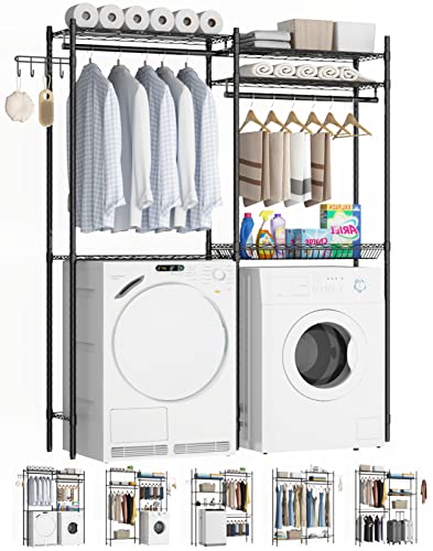 Loomie Adjustable Height Over The Washer and Dryer Storage Shelf