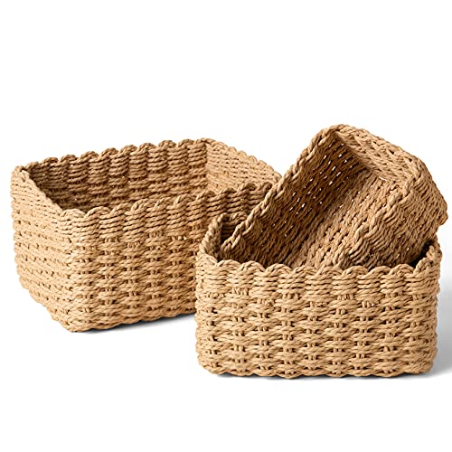 La Jolie Muse Small Wicker Baskets for Organizing
