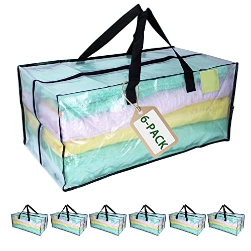 Kiffun Moving Bags for Easy Packing & Storage - 6 Pack