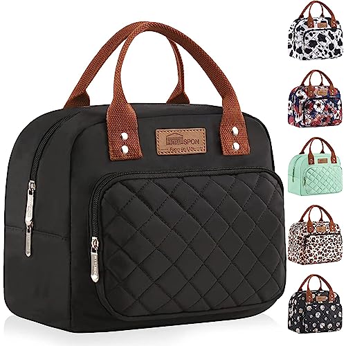 HOMESPON Insulated Lunch Bag for Women Men Lunch Box Cooler Aesthetic Lunch  Tote with Pocket for Work Picnic (Leopard Print)