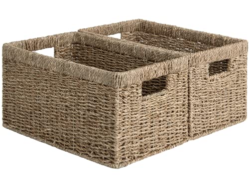 Seagrass Storage Baskets with Built-in Handles