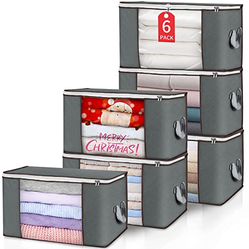 Large Clothes Storage Bags with Durable Handles and Soft Fabric