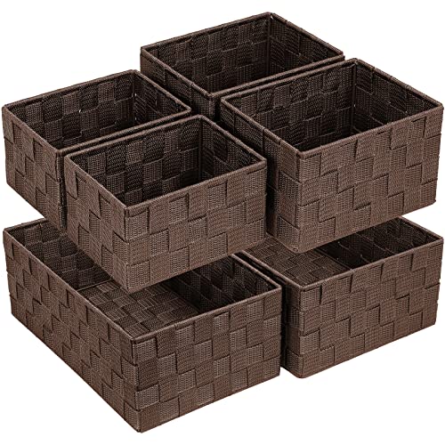 Posprica Woven Storage Baskets - 6 Pack