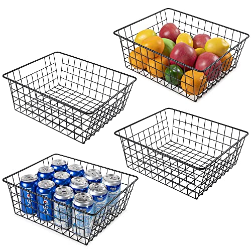 Wire Storage Baskets with Handles