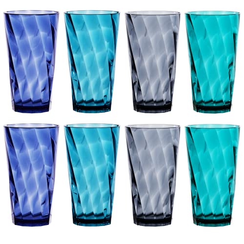 13 oz Unbreakable Premium Drinking Glasses - Set of 6 - Tritan Plastic -  SCANDINOVIA - USA