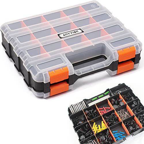 34-Compartment Double Side Parts Organizer by Stalwart
