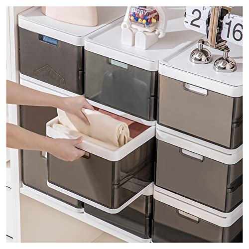 SNSLXH Stackable Plastic Storage Bins with Lid