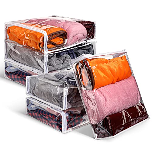 Clear Zippered Storage Bags (6-Pack)