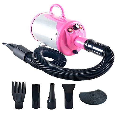 SHELANDY Pet Hair Force Dryer with Heater (Pink)