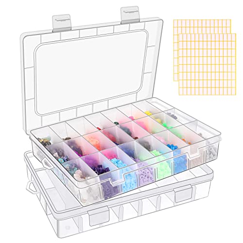 Clear Plastic Organizer Box with Adjustable Divider