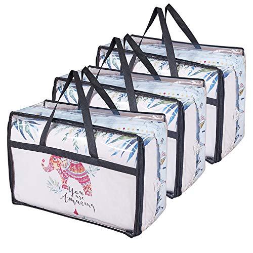Clear Clothes Storage Bag with Dual Zippers