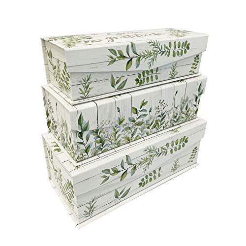 VOTUM Nesting Hinged Lid Storage Boxes - Decorative Spiritual Containers