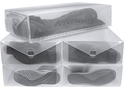 Greenco Clear Shoe Storage Boxes