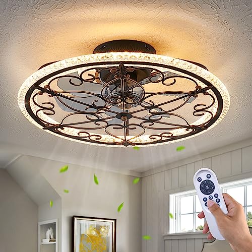 Rustic Ceiling Fan with Lights Remote Control