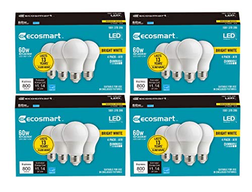 EcoSmart 60W Equivalent LED Light Bulb (16-Pack)