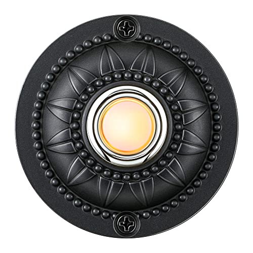 Black Round Metal Doorbell Push Button