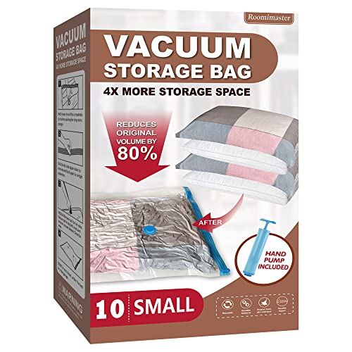 Vacuum Storage Bags, 10 Small Space Saver Bags with Pump