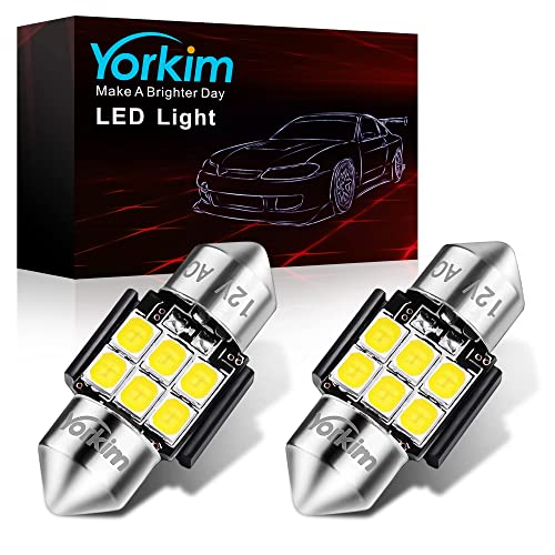 Yorkim 28mm De3175 LED Bulb - Super Bright Festoon Interior Lights