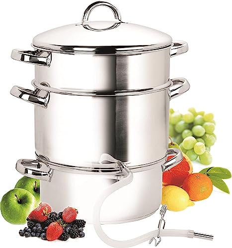 Cook N Home Canning Juice Steamer Extractor, Stainless Steel