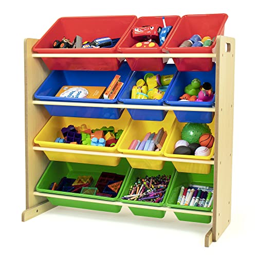 Humble Crew Kids' Toy Storage Organizer with 12 Plastic Bins