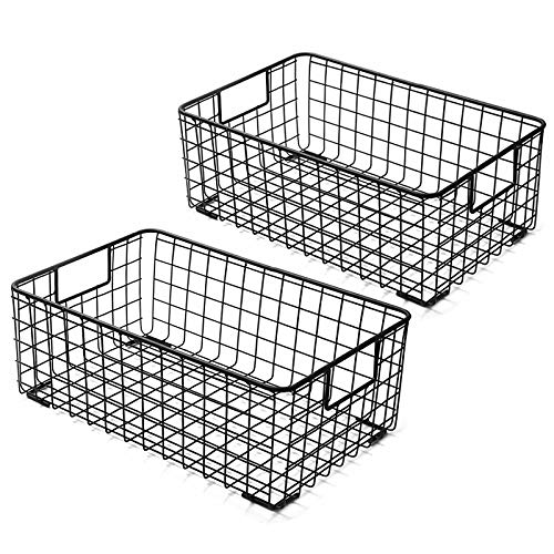 Kingrol Wire Storage Baskets with Handles
