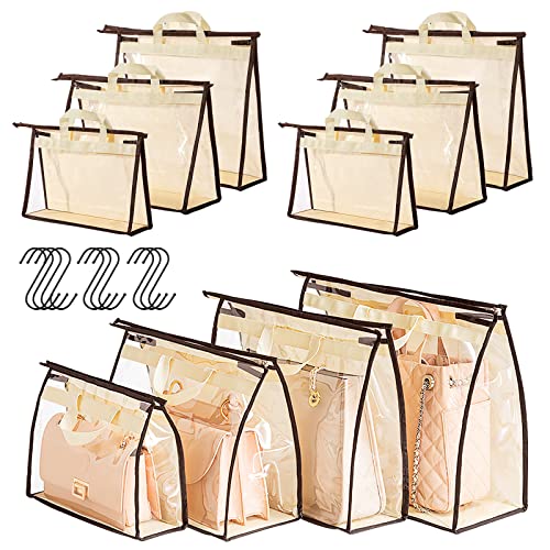  CINPIUK 8 Pack Handbag Dust Bags Clear Purse Storage