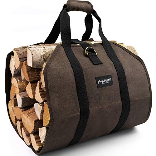 Amagabeli Firewood Carrier Bag