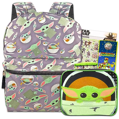 Baby Yoda Backpack For Boys 8-12 Set - Mandalorian