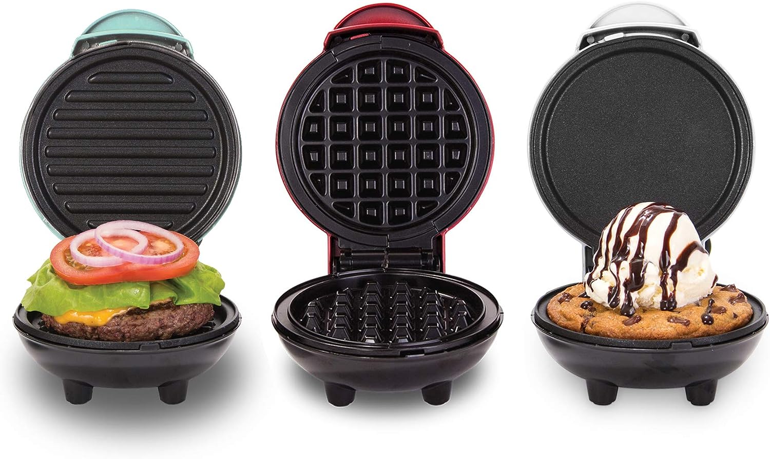 DASH Multi Mini Waffle Maker: Four Mini Waffles, Perfect for  Families and Individuals, 4 Inch Dual Non-stick Surfaces with Quick Release  & Easy Clean - Graphite