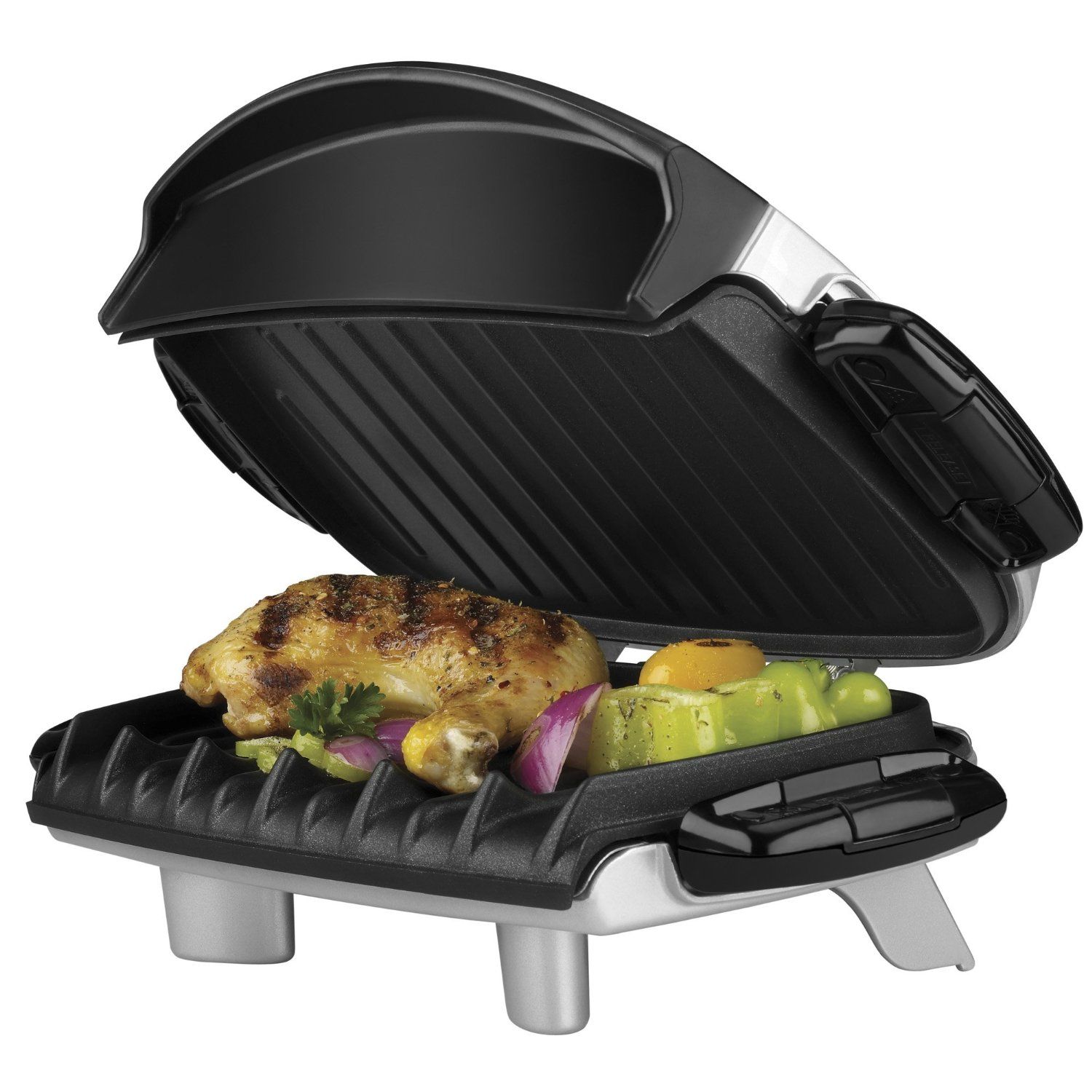 George Foreman 5-Serving Removable Plate Grill and Panini Press, Red,  GRP2841R 