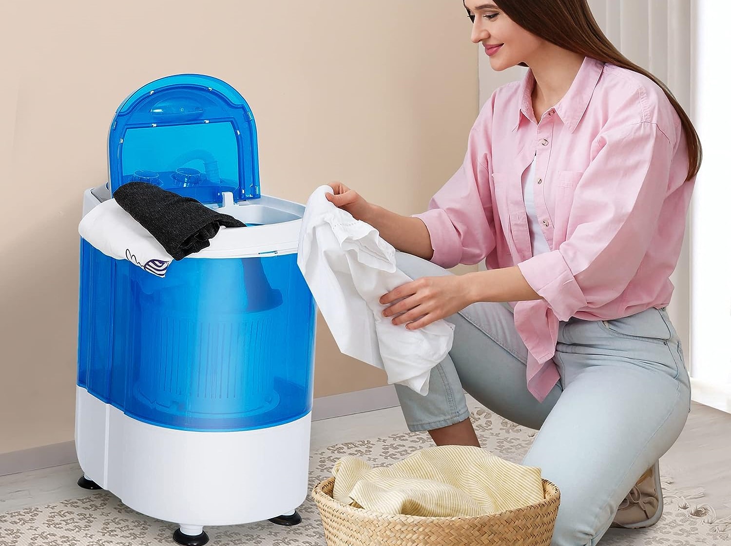 COMFEE’ Washing Machine, 1.8 Cu.Ft LED Portable Washing Machine and Compact Washer, HYGIENE+ Deep Clean, Environmentally Friendly, Child Lock for RV
