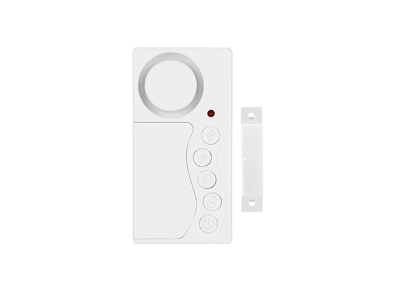 Freezer Door Alarm with 60 Second Delay, 2, 3, and 4 Minute Reminders,  Refrigerator and Fridge Door Alarm or Chime, Low/Loud 80 to 110 dB (White)