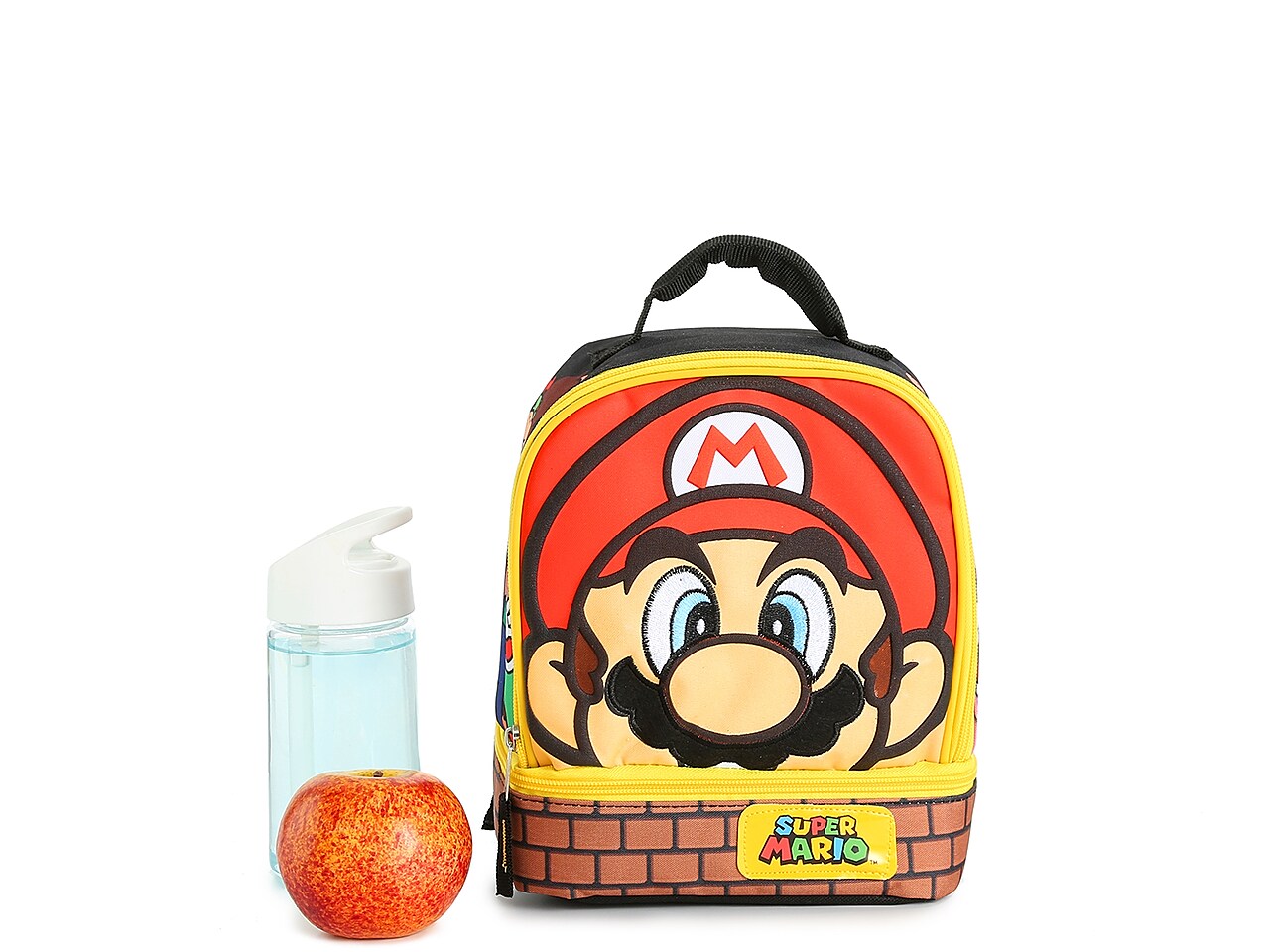 Super Mario Bros Boy's Girl's Soft Insulated School Lunch Box (One size, Red/Multi)